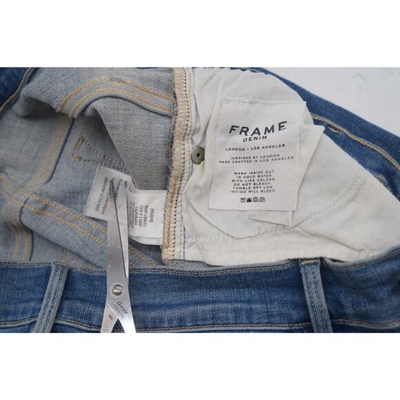 Size 26 - Frame Denim Women's Le Skinny De Jeanne Distressed Denim Jeans - Picture 10 of 11